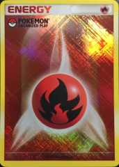 Fire Energy Unnumbered Crosshatch Holo Promo - 2009 Pokemon Organized Play